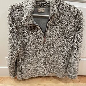 Original Weatherproof Vintage Cozy Gray Quarter-Zip Sweater